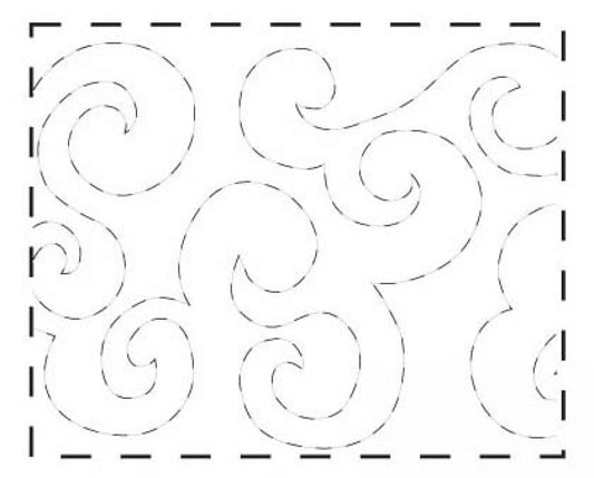 Quilt Pattern On A Roll Wide Waves 9 1/2in x 26' # QME309  - Special Order