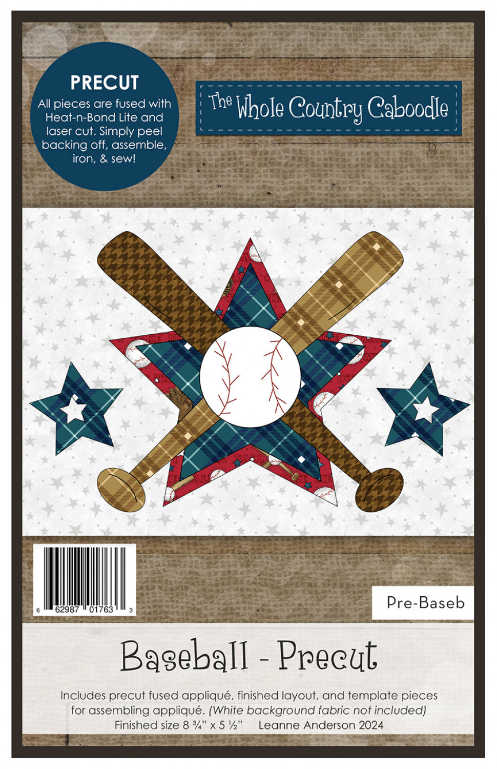 Baseball Applique Precut Fused Applique Pack # WCCPRE-BASEB - Special Order - Estimated Ship 11-20-24