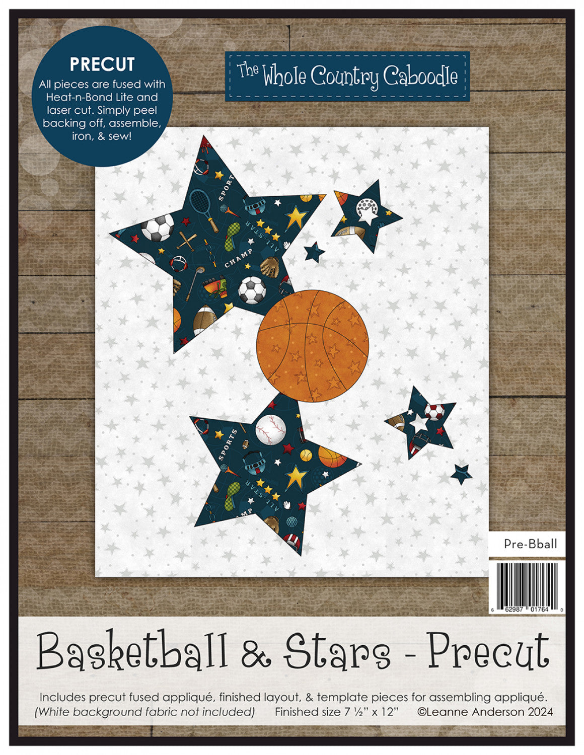 Basketball & Stars Precut Fused Applique Pack # WCCPRE-BBALL - Special Order - Estimated Ship 11-20-24