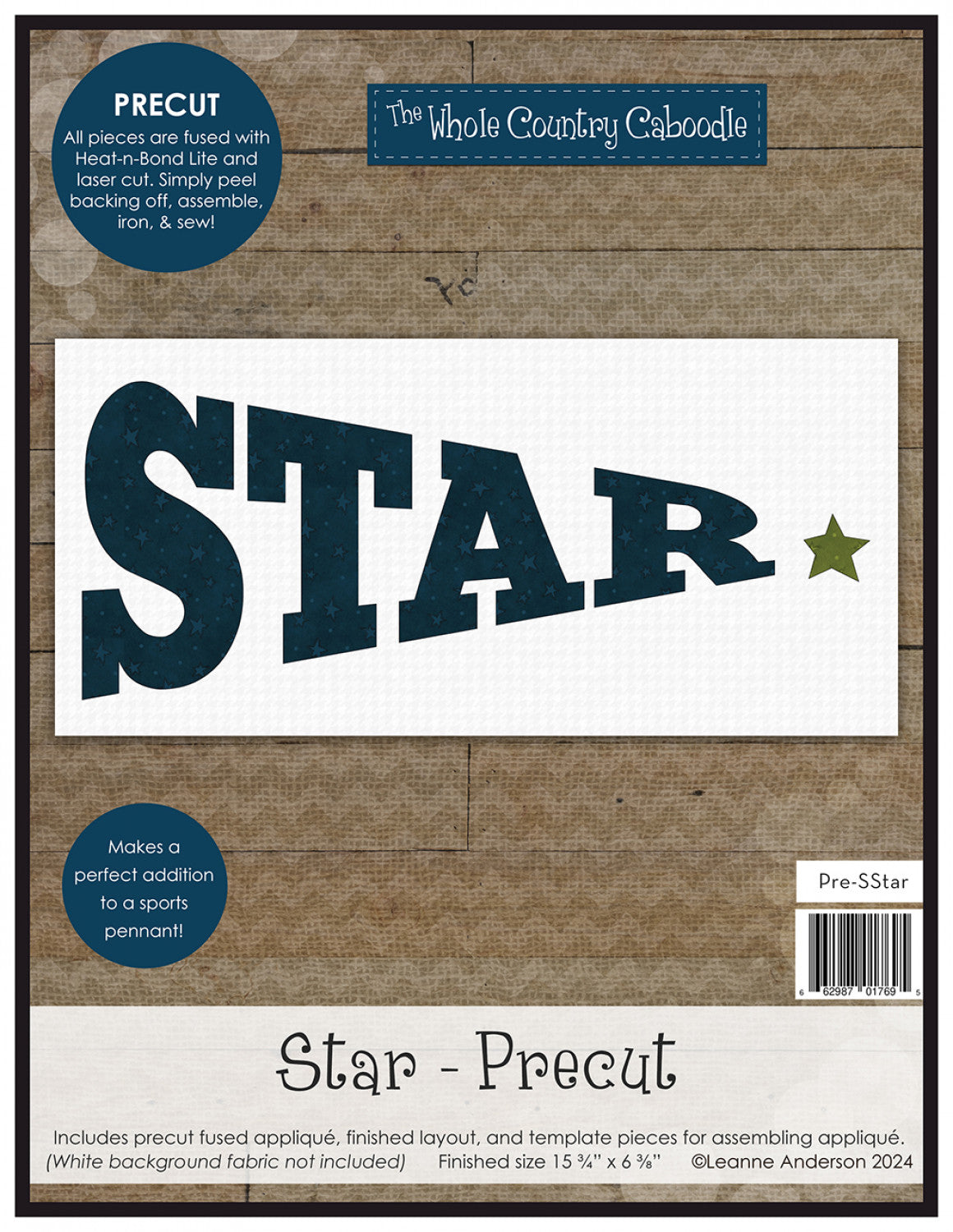 Star Precut Fused Applique Pack # WCCPRE-SSTAR - Special Order - Estimated Ship 11-20-24