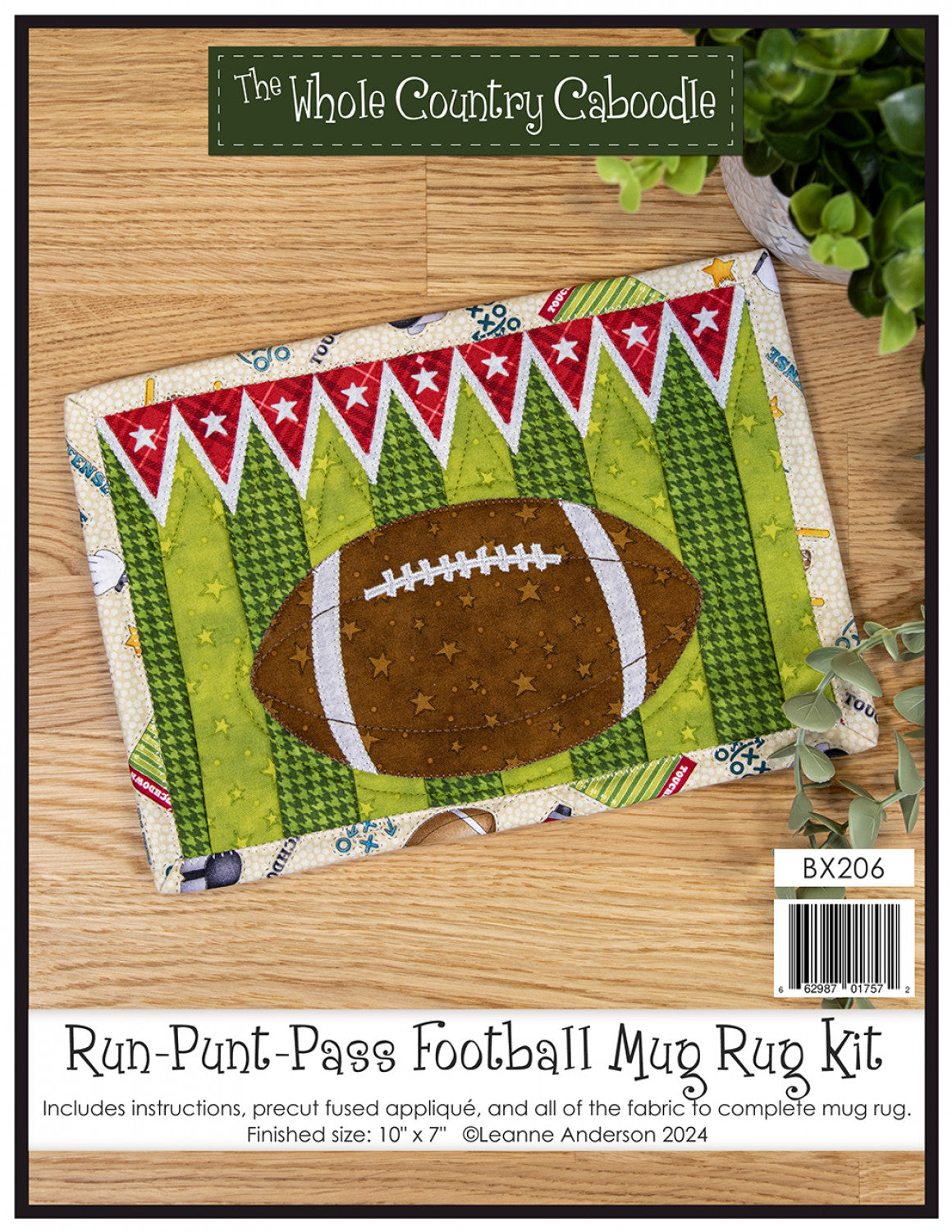 Run-Punt-Pass Football Mug Rug Kit # WCCBX206 - Estimated Ship 11-20-24 - Special Order