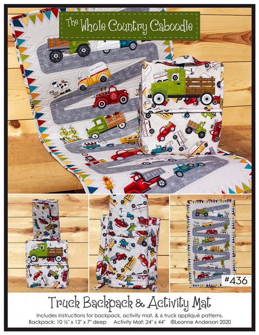 Truck Backpack & Activity Mat Pattern # WCC436 - Special Order