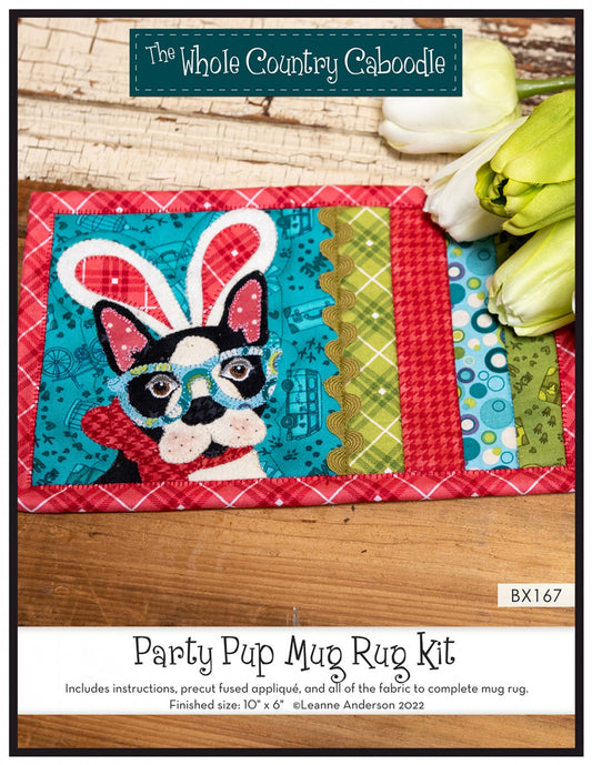 Party Pup Mug Rug Kit # WCCBX167 - Special Order