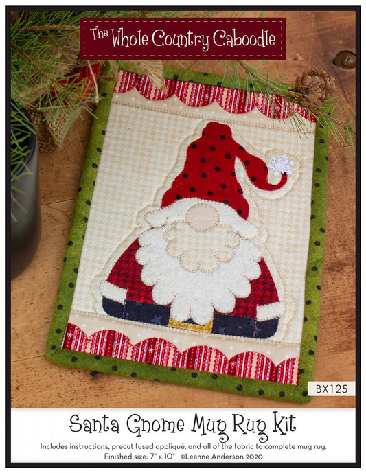 Santa Gnome Mug Rug Kit # WCCBX125 - Special Order