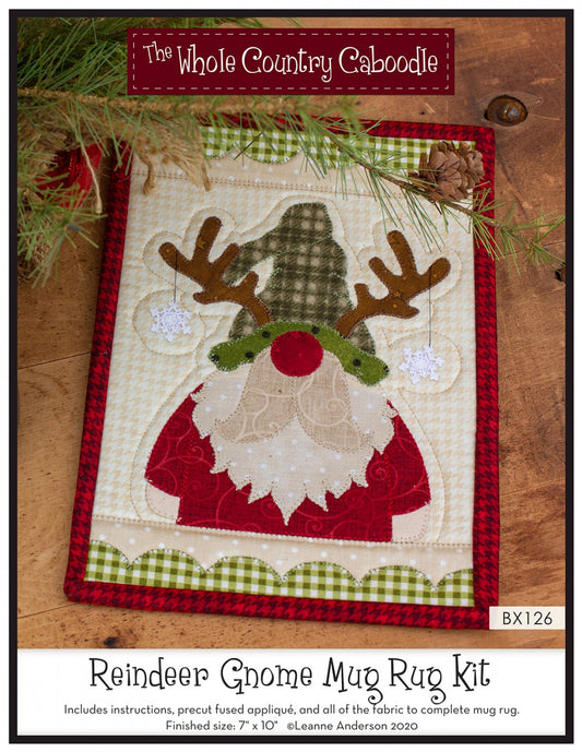 Reindeer Gnome Mug Rug Kit # WCCBX126 - Special Order