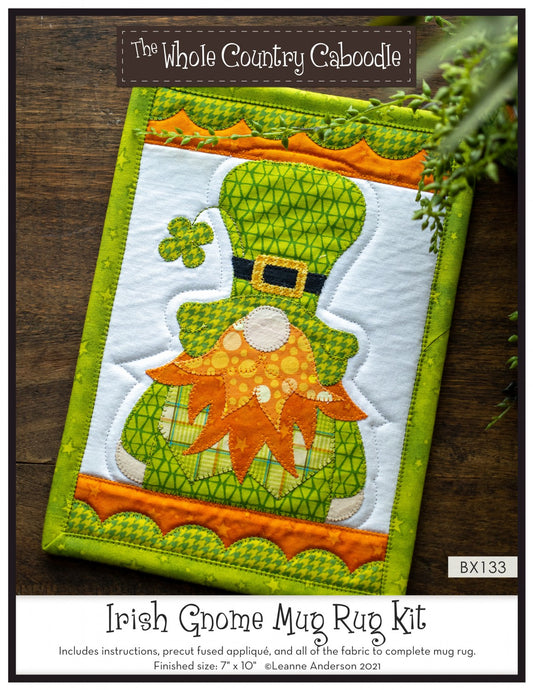 Irish Gnome Mug Rug Kit # WCCBX133 - Special Order