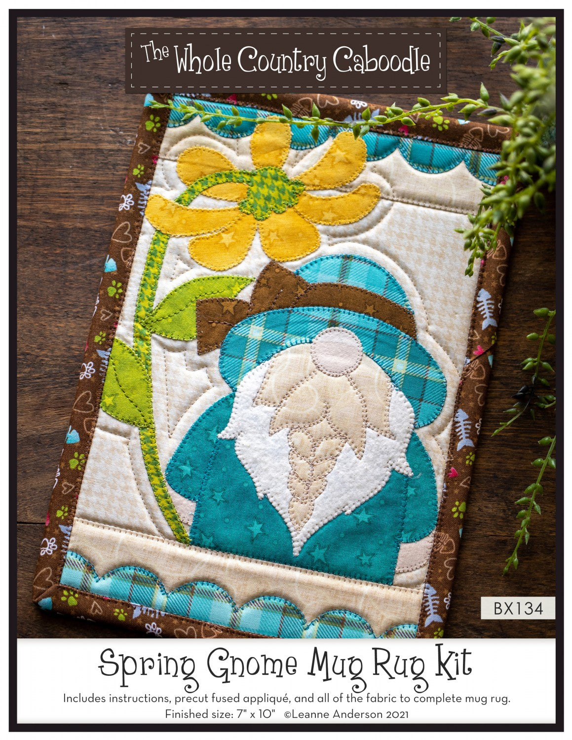 Spring Gnome Mug Rug Kit # WCCBX134 - Special Order