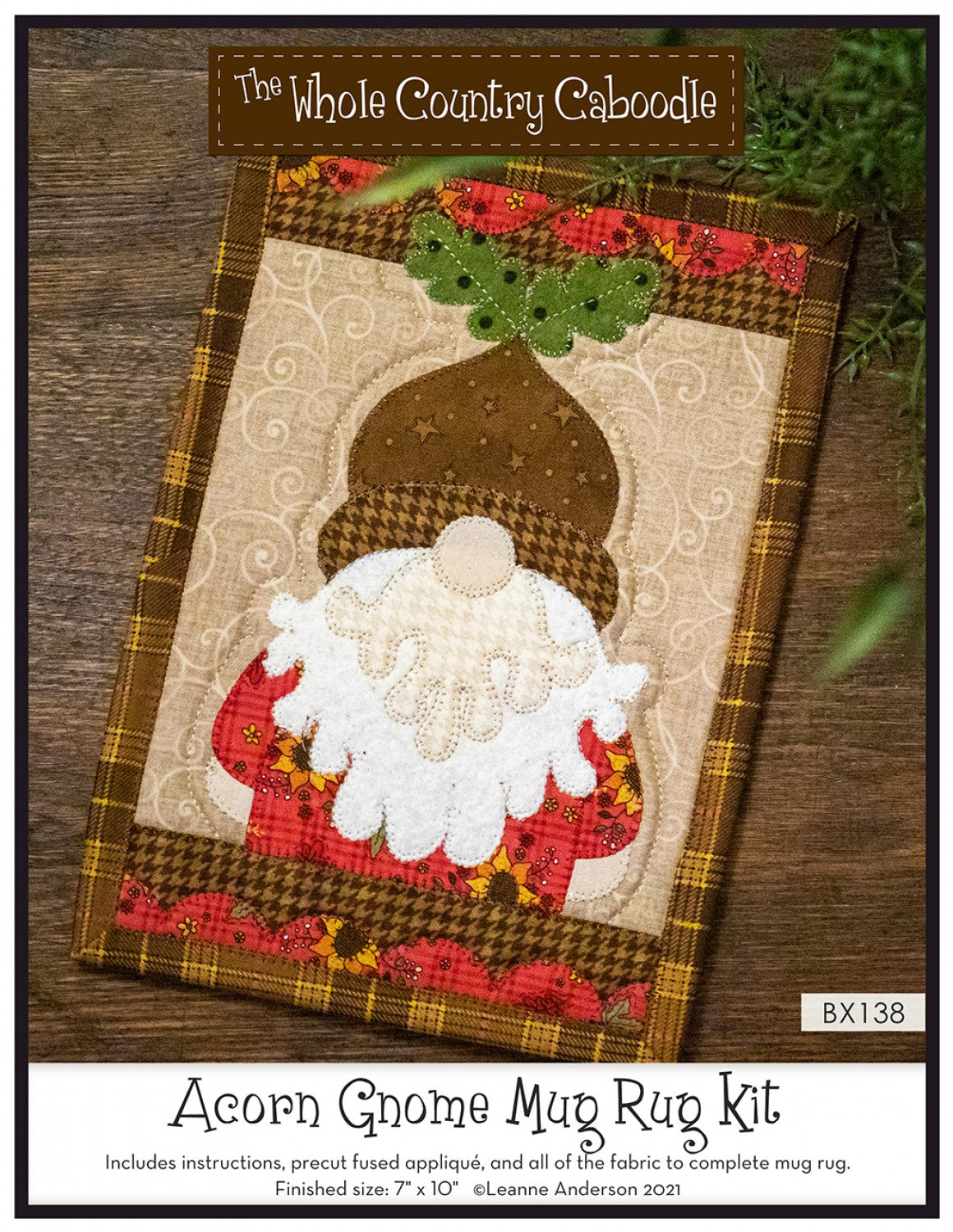 Acorn Gnome Mug Rug Kit # WCCBX138 - Special Order