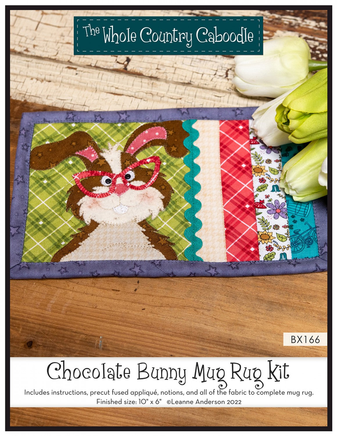 Chocolate Bunny Mug Rug Kit # WCCBX166 - Special Order