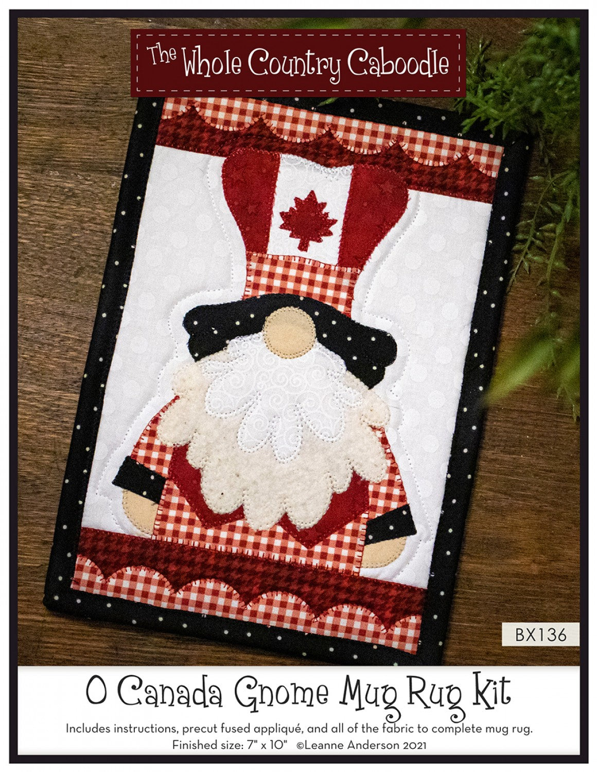 O Canada Gnome Mug Rug Kit # WCCBX136 - Special Order