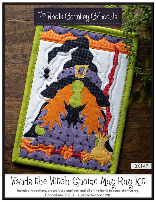 Wanda the Witch Gnome Mug Rug Kit # WCCBX147 - Special Order