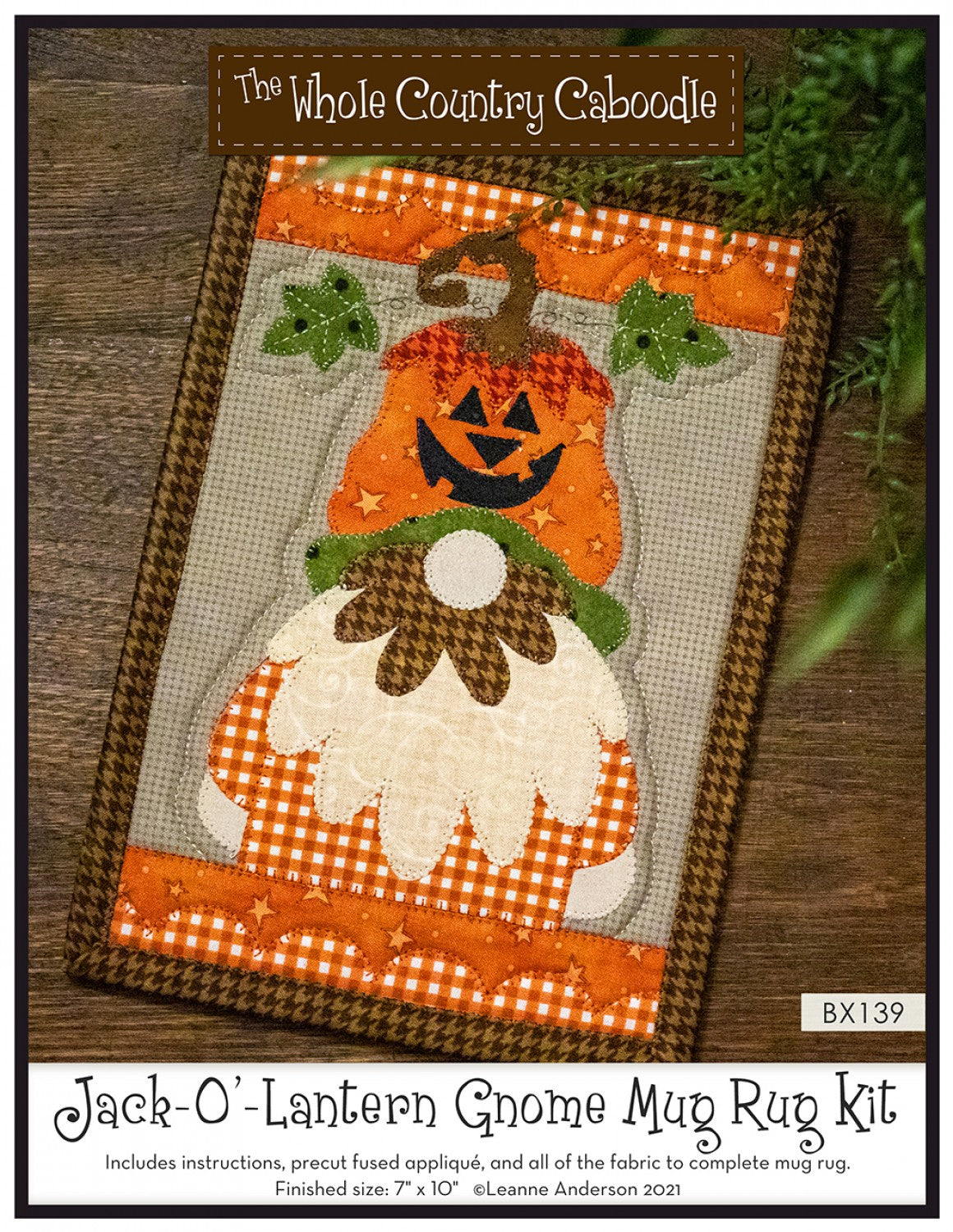 Jack-O'-Lantern Gnome Mug Rug Kit # WCCBX139 - Special Order