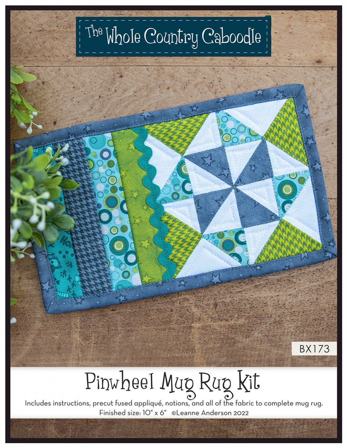 Pinwheel Mug Rug Kit # WCCBX173 - Special Order