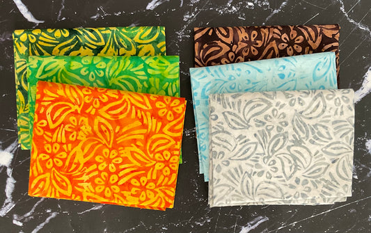 Splendor Quiltessentials 7 Batiks par Anthology Fabrics - Offre groupée de juillet