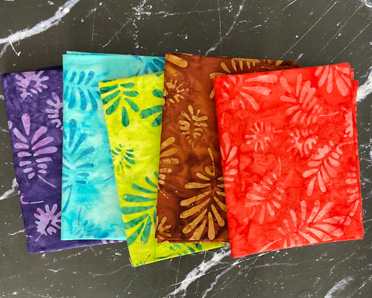 Splendor Quiltessentials 7 Batiks par Anthology Fabrics - Offre groupée de juillet