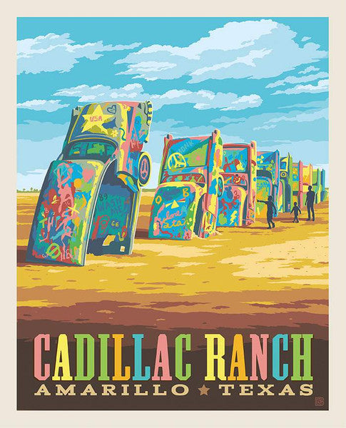 Route 66 Cadillac Ranch Panel