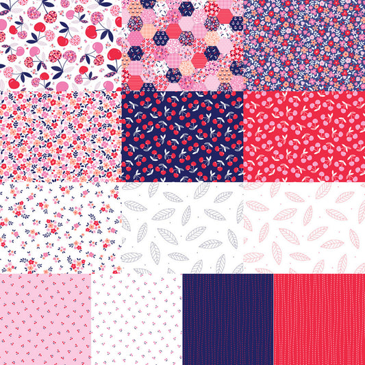 Cherry Patch by P & B Textiles Collection 2.5" Strips (Expected March 2025)