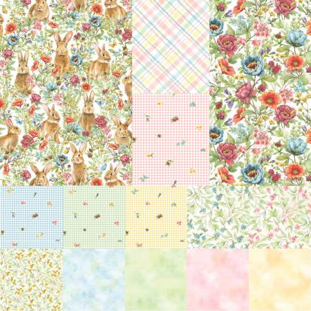 Bunnies & Blooms by Leslie Trimbach 2.5” Strips  (Expected February 2025)