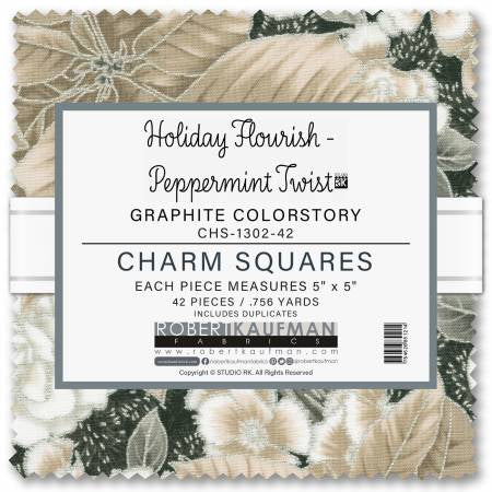 Holiday Flourish Peppermint Twist by RKF Collection  - 5" Square Pack -  Special Order (Expected July 2025)