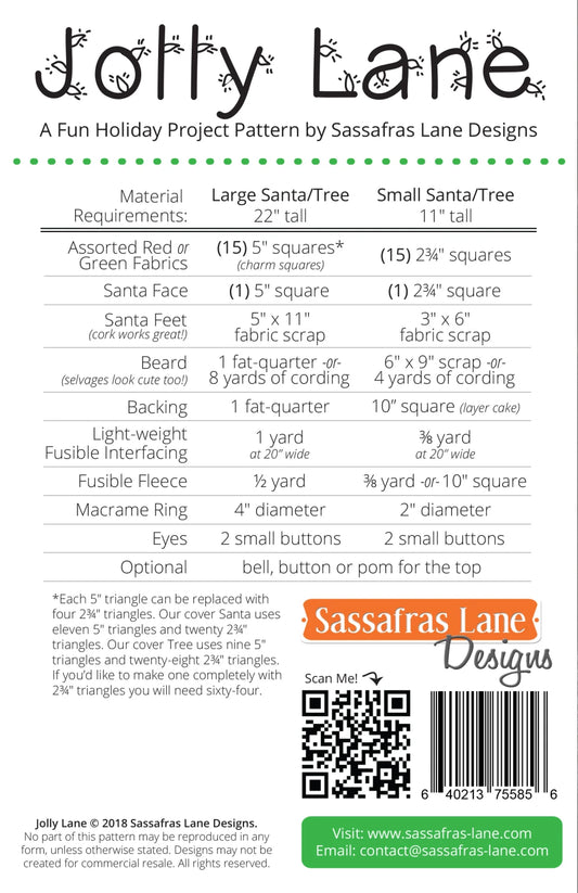 Jolly Lane Quilt Pattern by Sassafras Lane - Special Order
