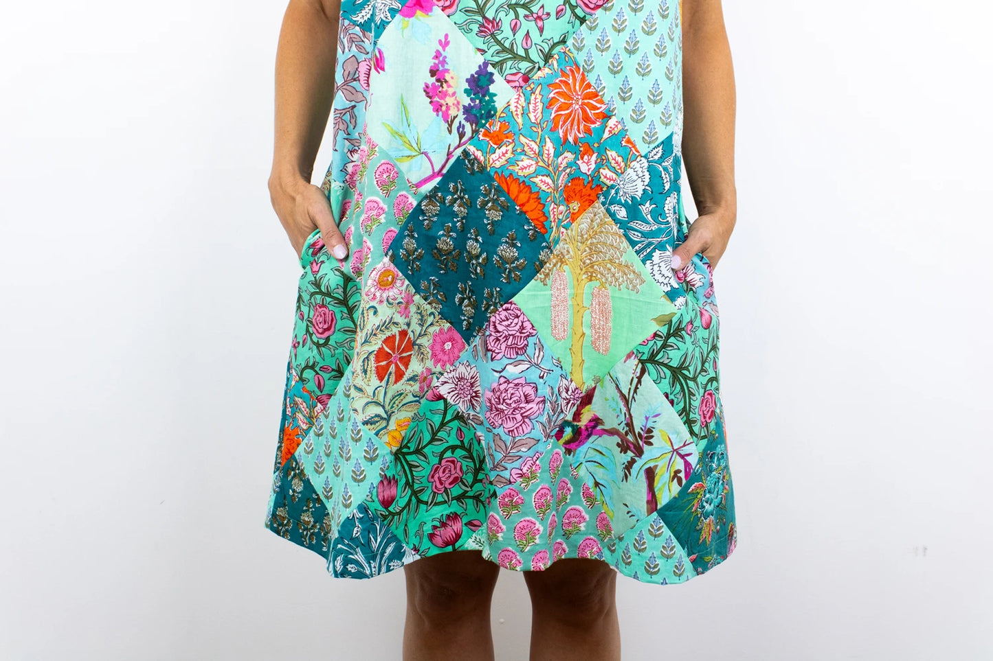 Sunset Shift Patchwork Dress Pattern by Studio M Square