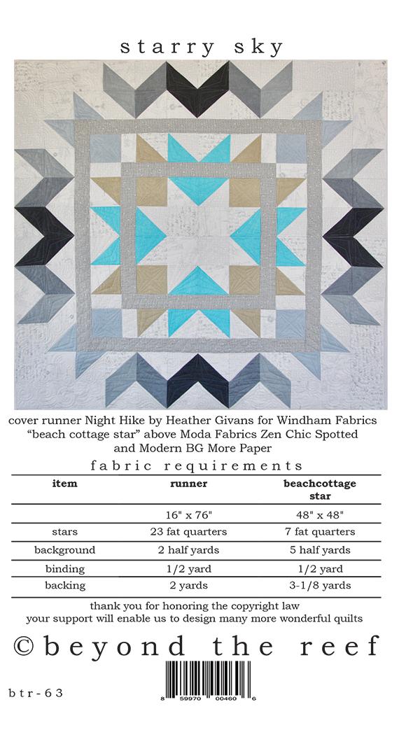 Starry Sky Table Runner Pattern by Beyond the Reef - Special Order