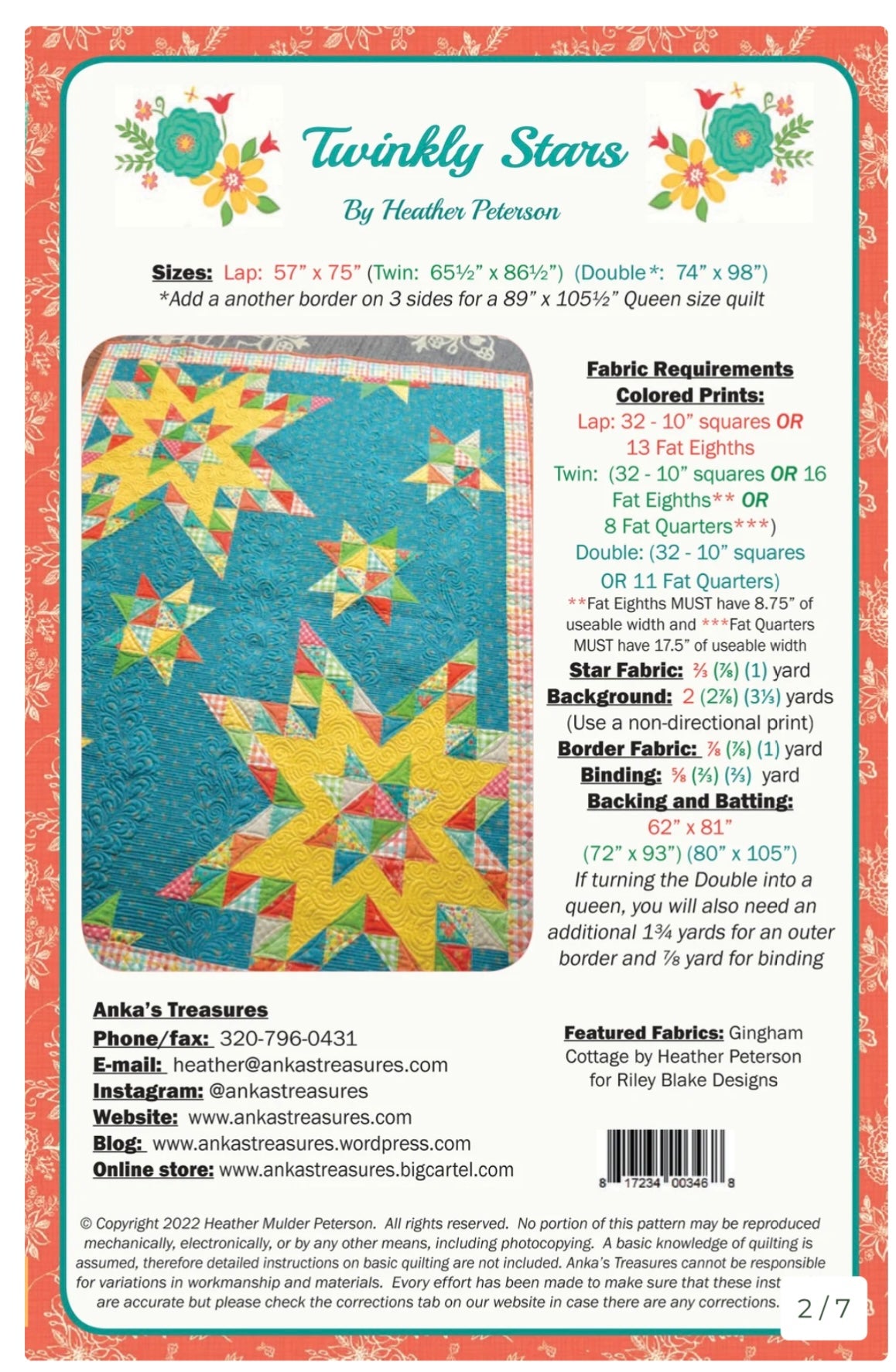 Twinkly Stars # ANK346 - Special Order