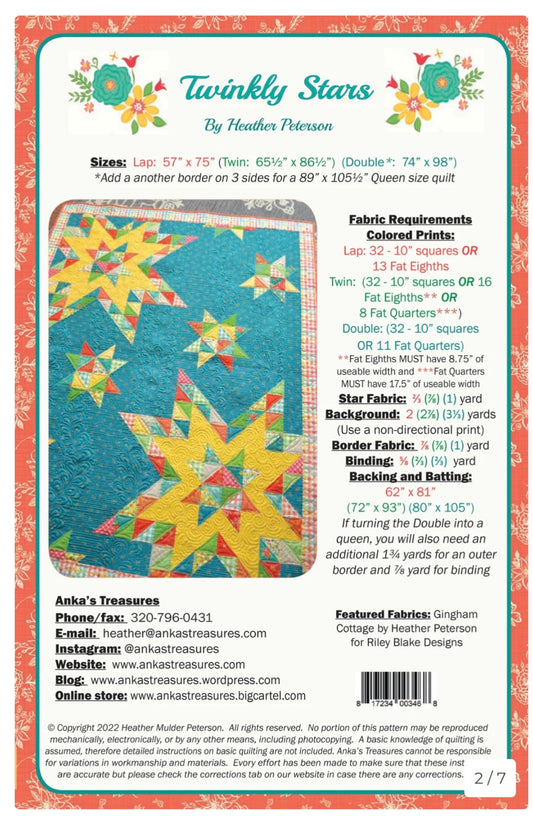 Twinkly Stars # ANK346 - Special Order