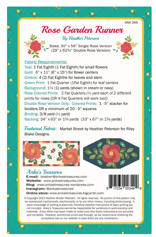 Rose Garden Runner #ANK349 - Special Order