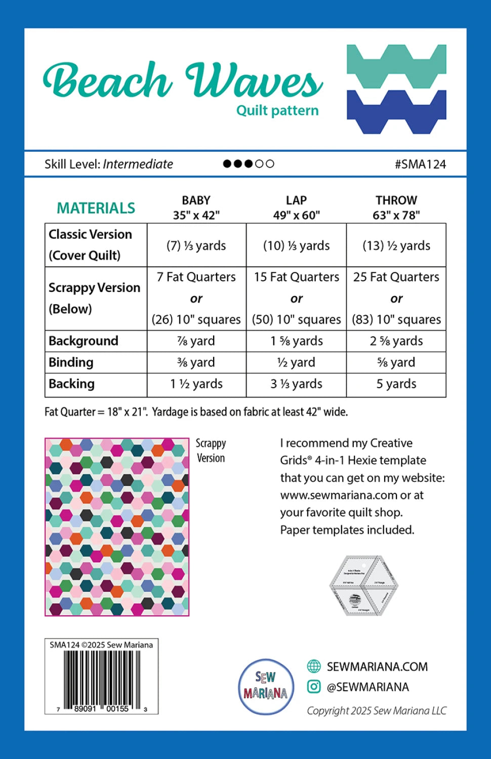 Beach Waves Quilt Pattern by Sew Mariana