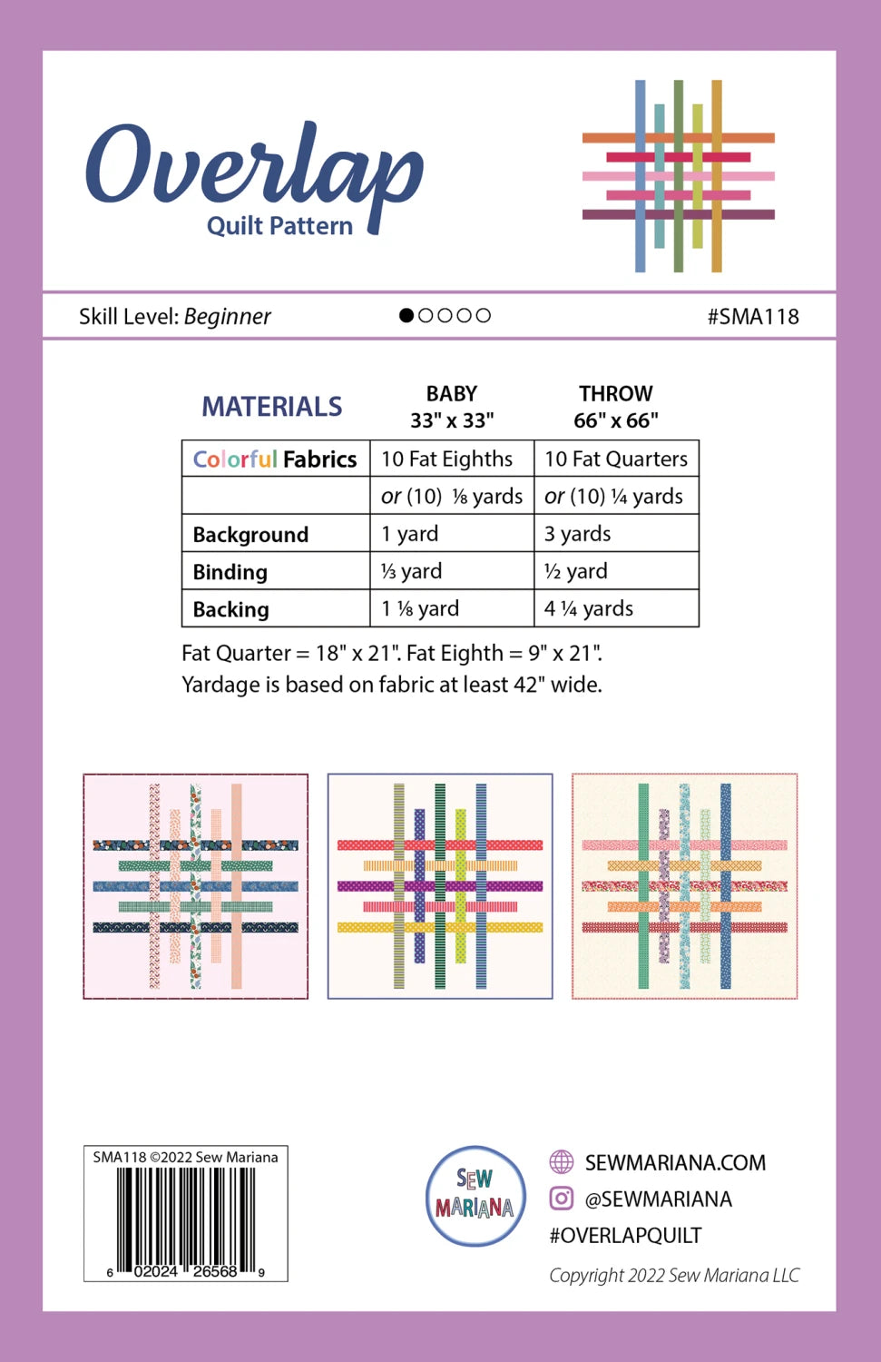 Overlap Quilt Pattern by Sew Mariana