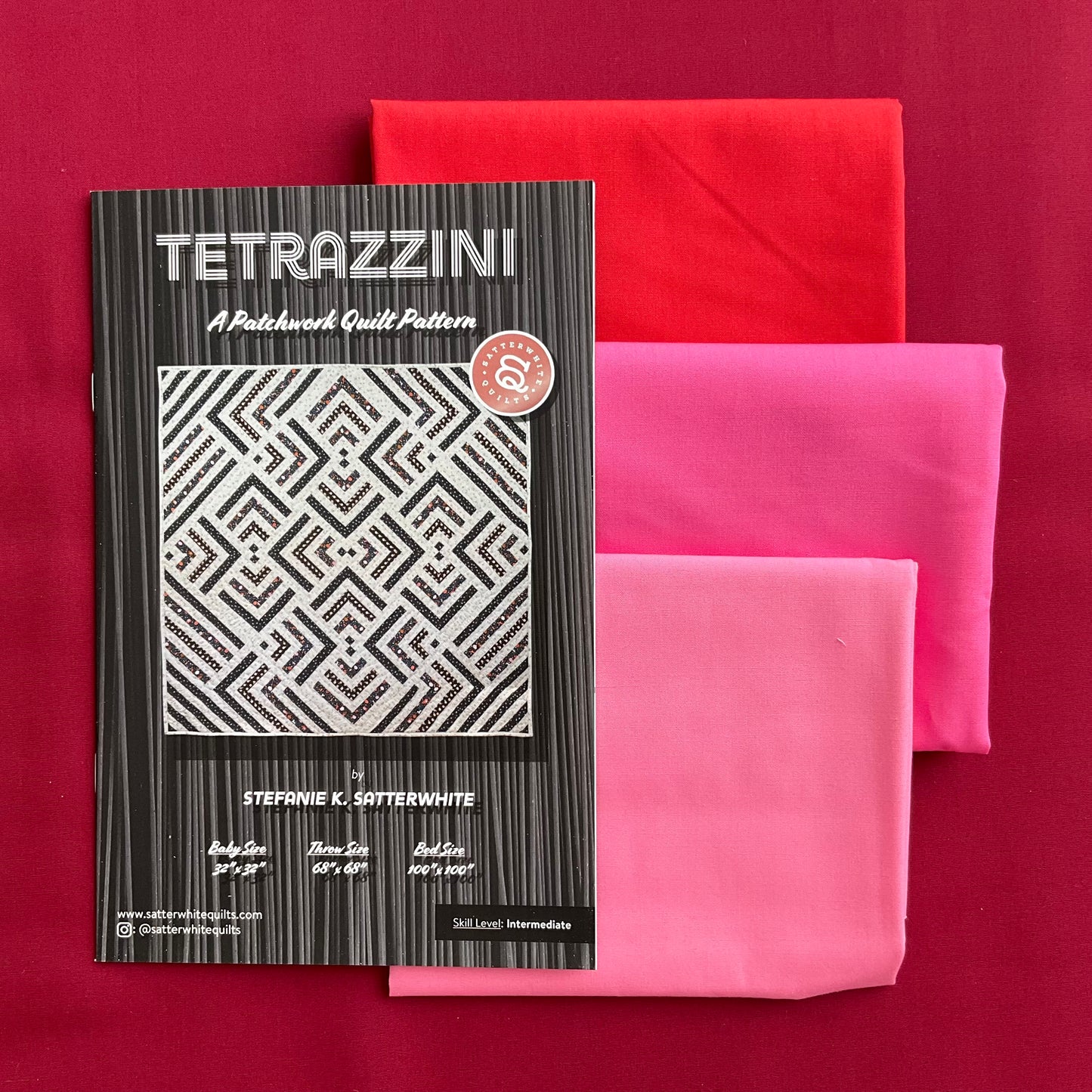 Tetrazzini Quilt Kit in AGF Pure Solids - Multiple Color Ways