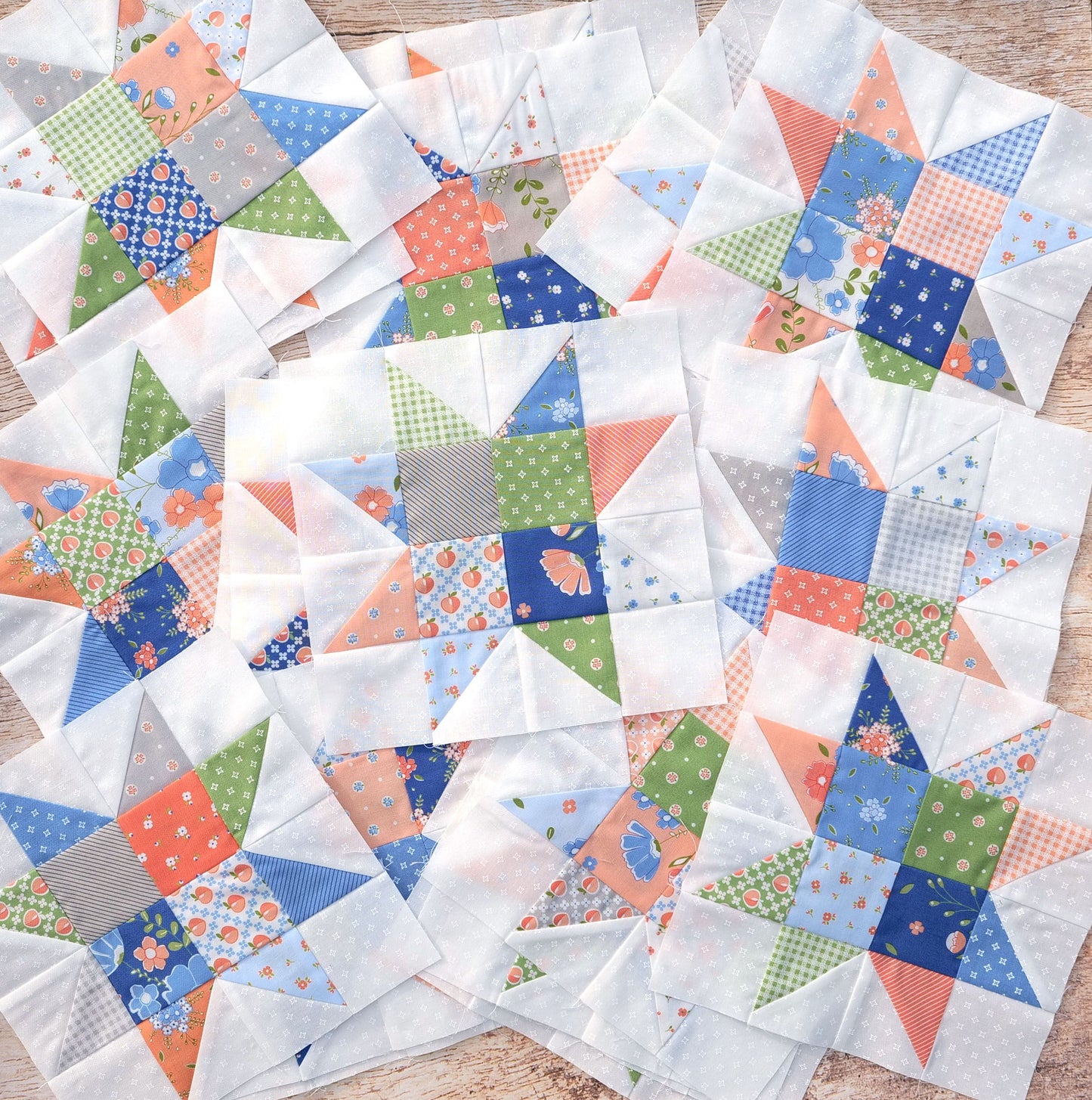 Hourglass Scraps Quilt Kit : Peachy Keen by Coriander Quilts