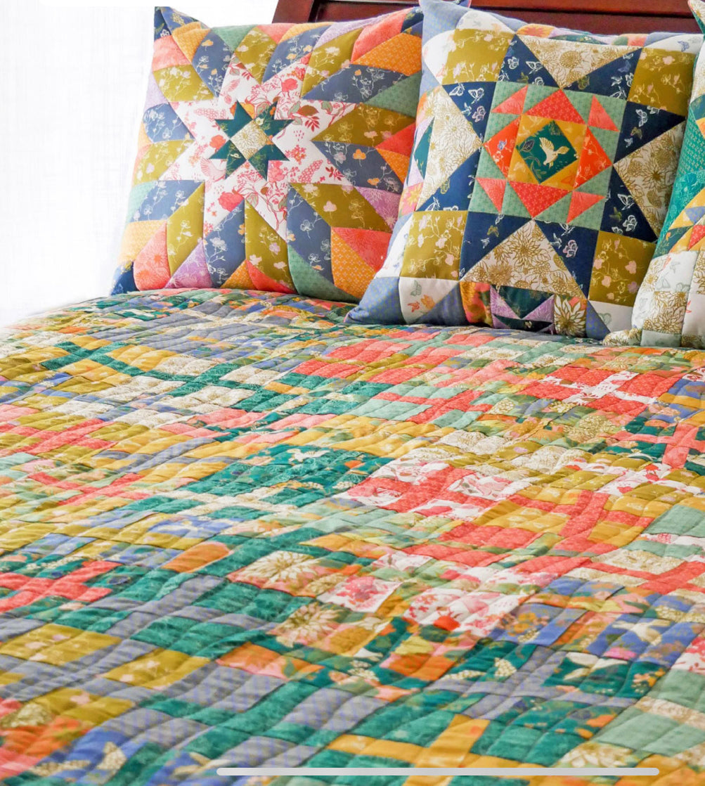 Garden Crosses Quilt Kit featuring In the Garden by Jennifer Moore