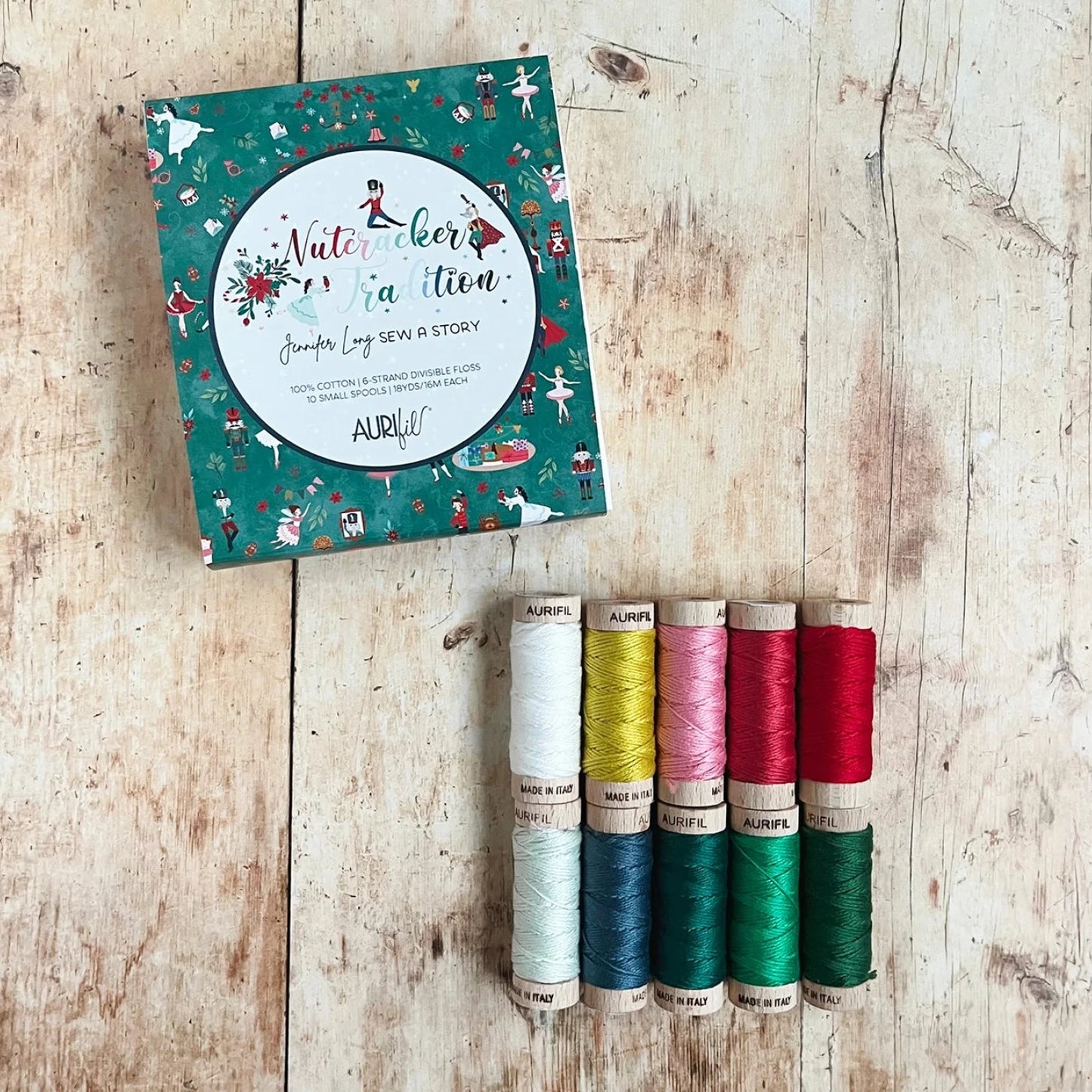 Nutcracker Tradition by Jennifer Long - Aurifil Thread Set