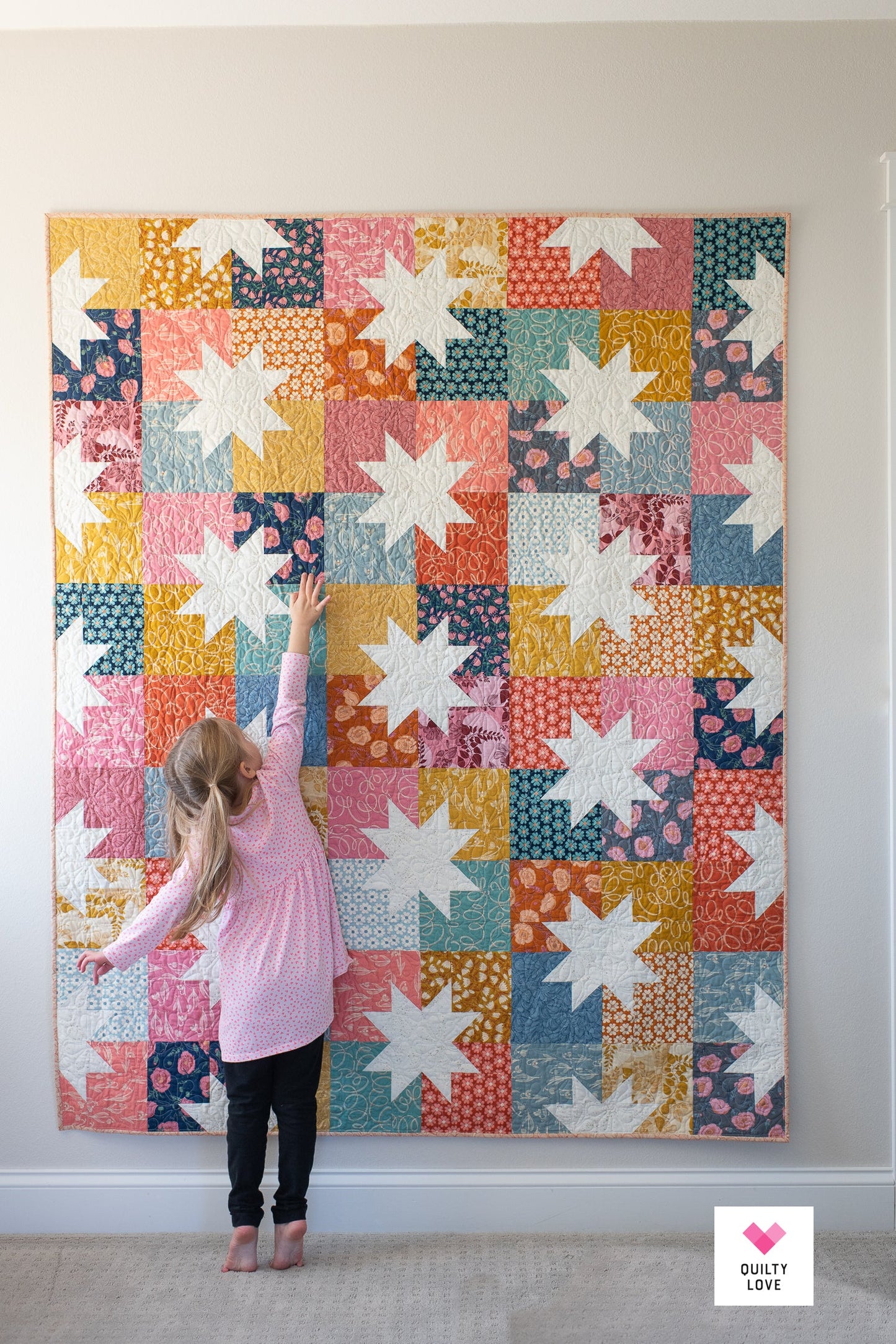 Modèle de courtepointe Star Pop II par Quilty Love