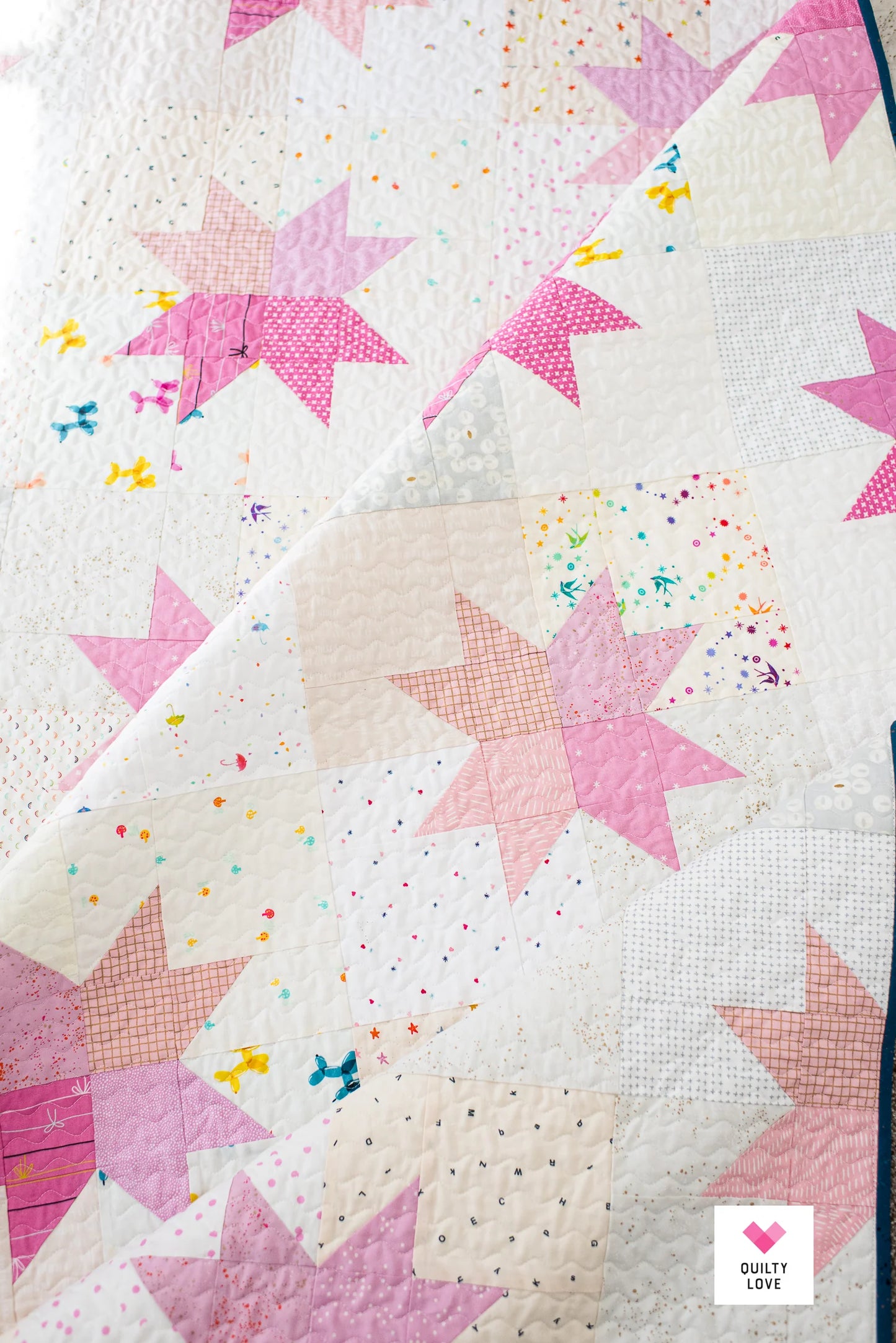 Modèle de courtepointe Star Pop II par Quilty Love