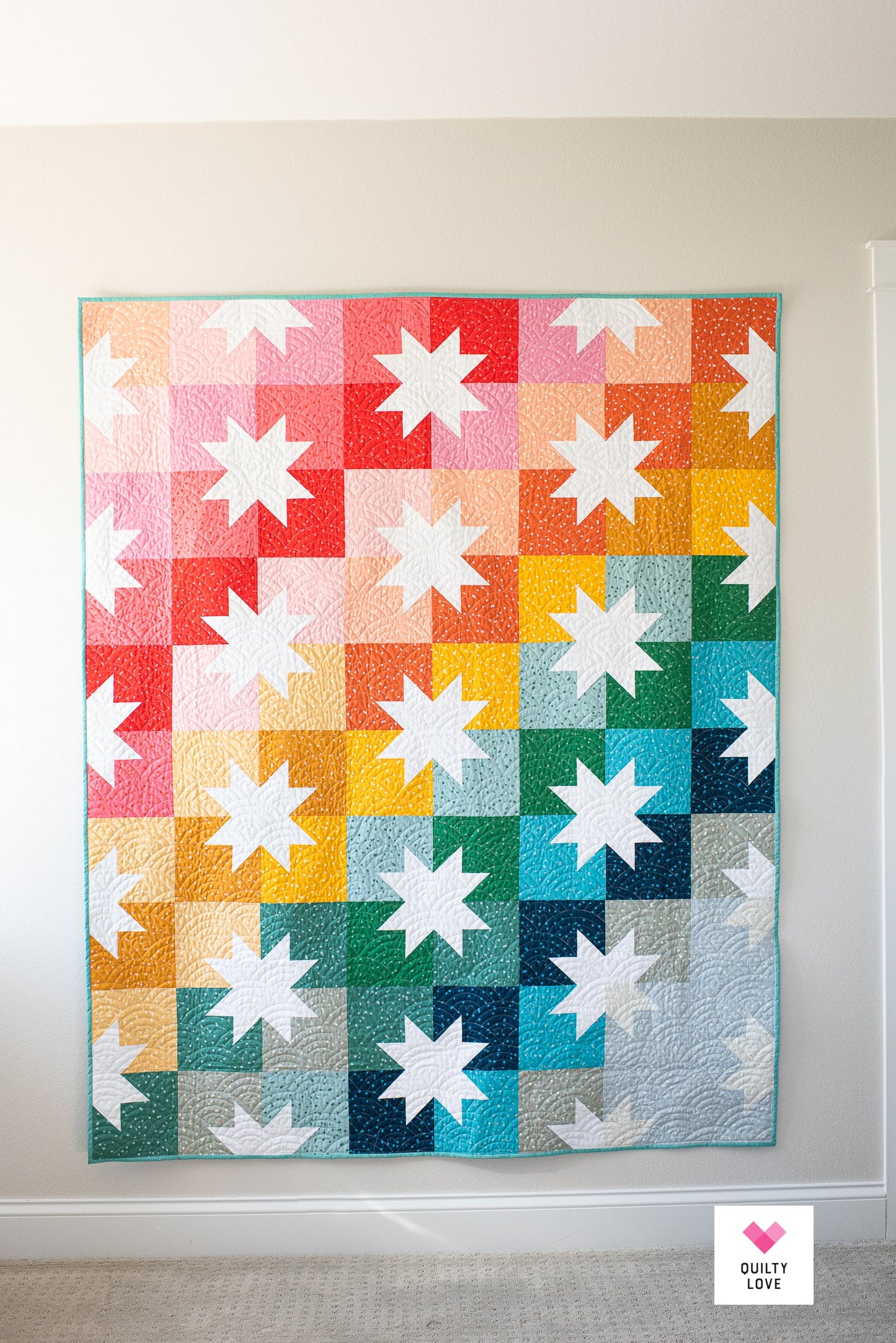 Modèle de courtepointe Star Pop II par Quilty Love