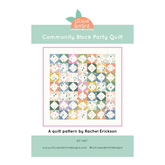 Modèle de courtepointe Community Block Party par Citrus &amp; Mint Designs 