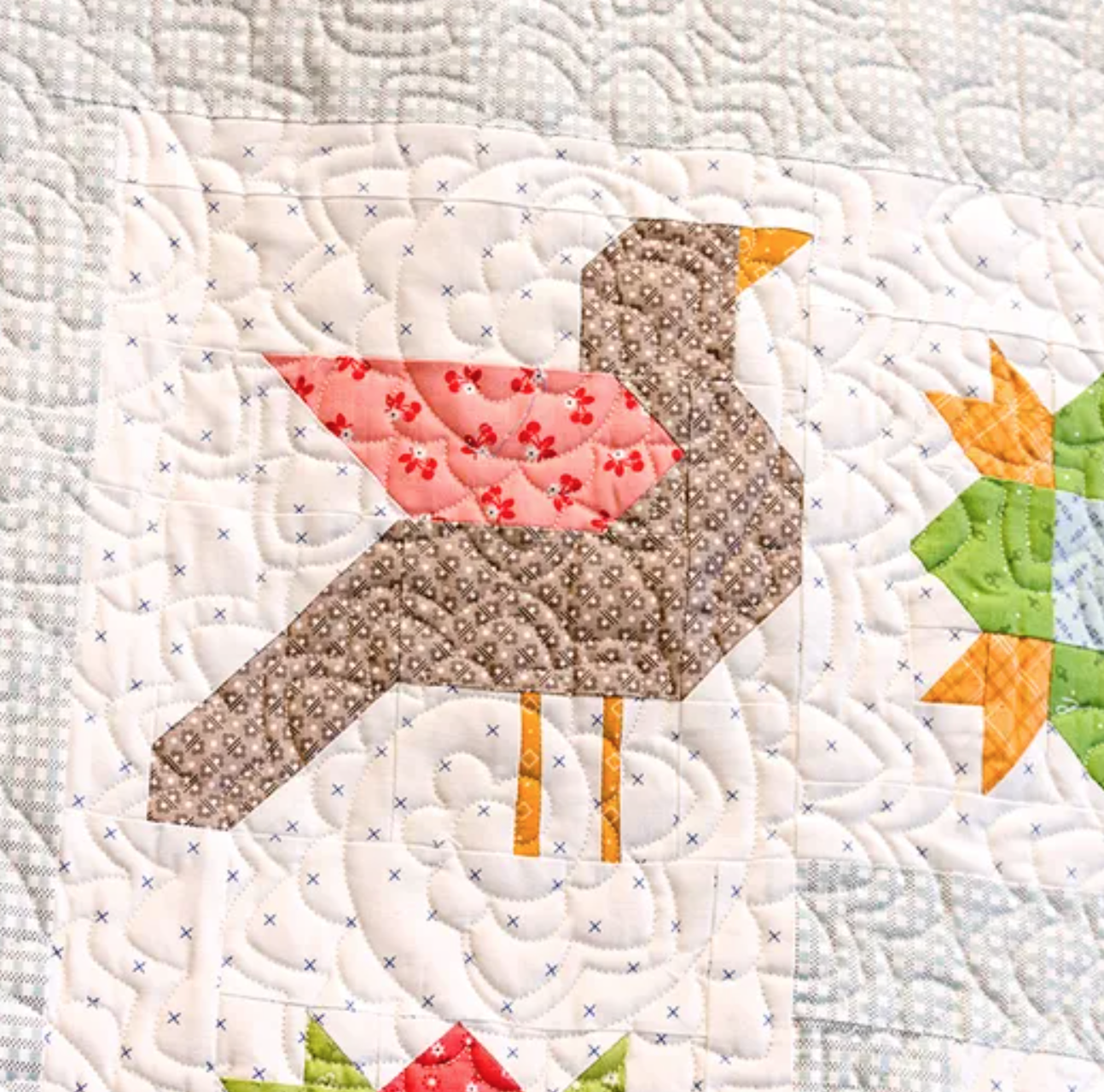 Calico Birds Quilt par Lori Holt : Kit en boîte