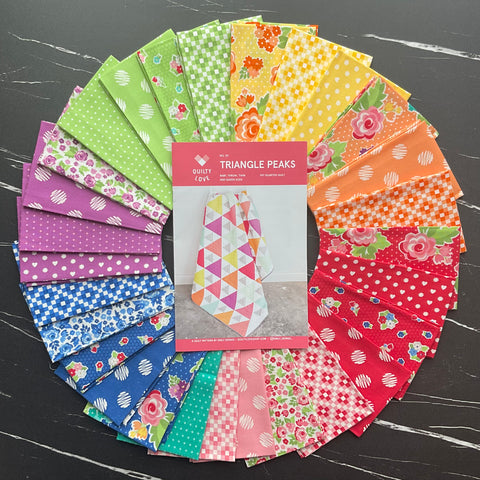 Triangle Peaks Quilt Kit featuring Love Lily by April Rosenthal
