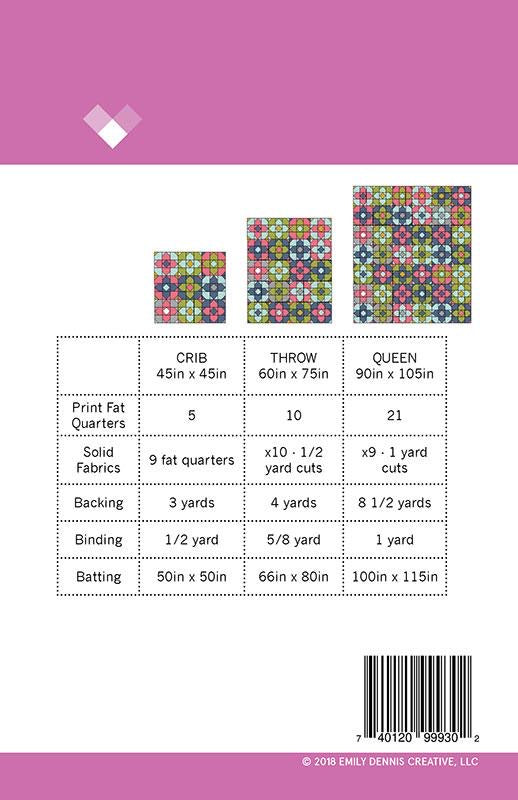 Modèle de courtepointe Geo Gems par Quilty Love