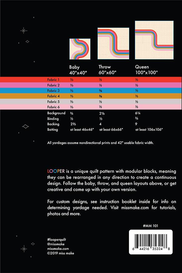 Modèle de courtepointe Looper par Miss Make
