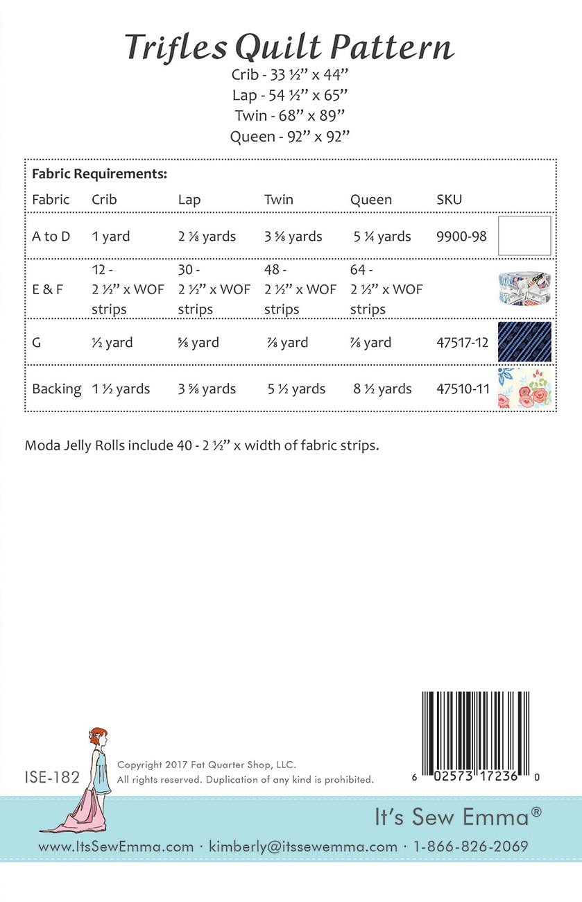 Trifles Quilt # ISE-182 - Special Order