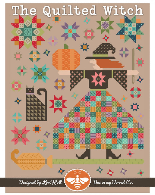 The Quilted Witch Cross Stitch Pattern # ISE-4014 - Special Order