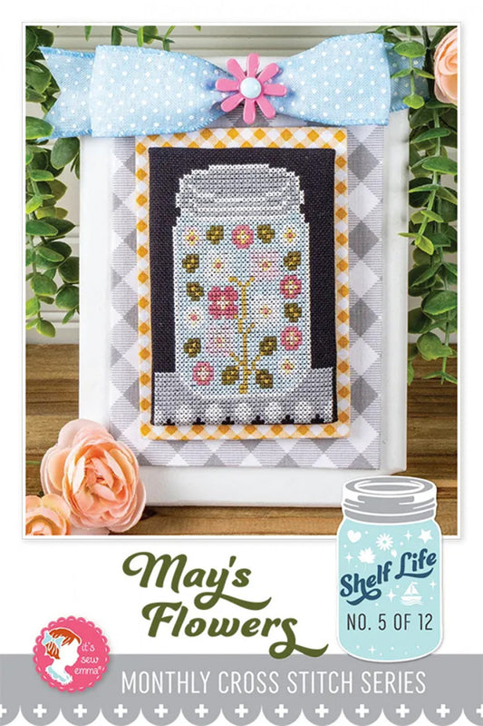 May's Flowers Shelf Life Cross Stitch Pattern # ISE-4029 - Special Order