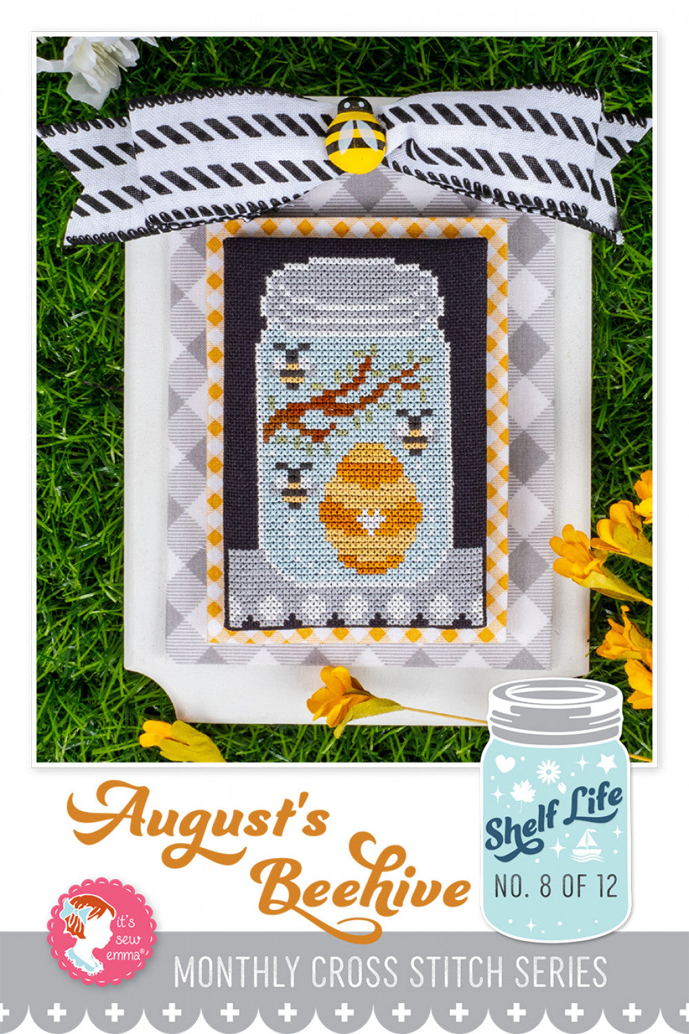 August's Beehive Shelf Life Cross Stitch Pattern # ISE-4032 - Special Order