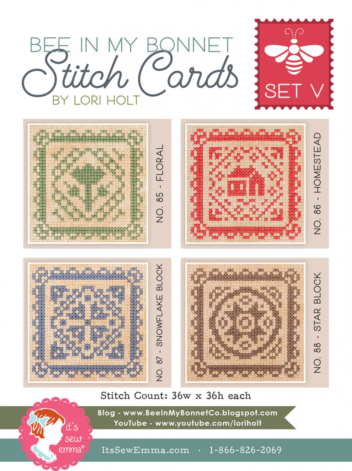 Stitch Card Set V # ISE-4059 - Special Order (exp 11/14/24)