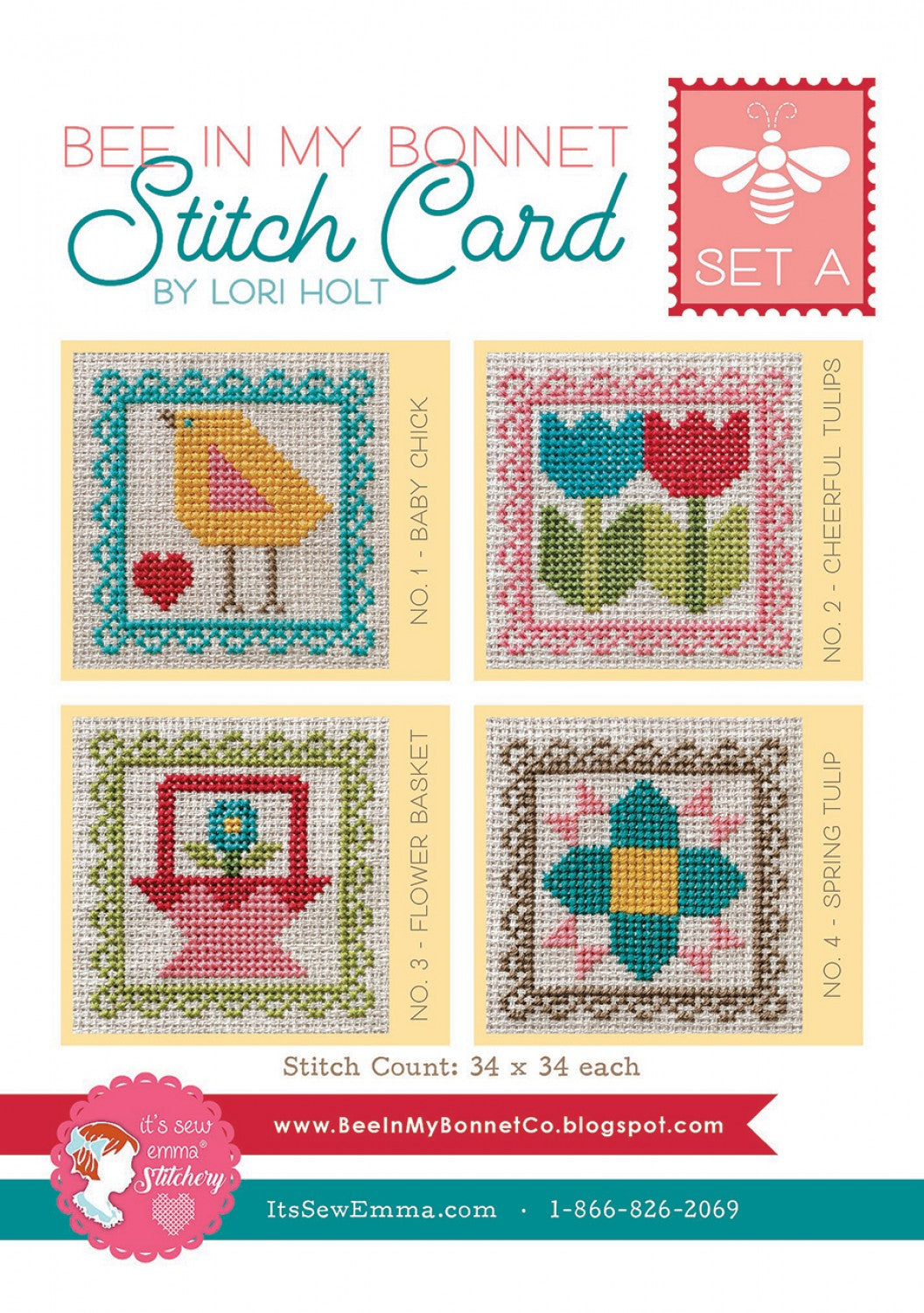 Bee In My Bonnet Stitch Cards Set A # ISE-406 - Special Order