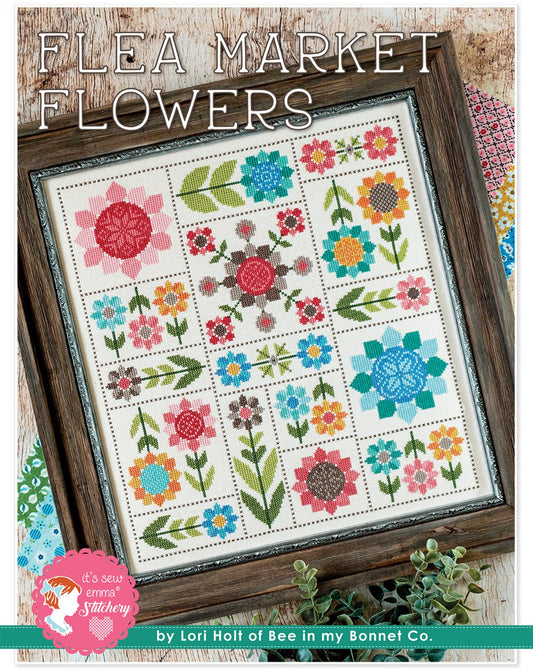 Flea Market Flowers Cross Stitch Pattern # ISE-438 - Special Order